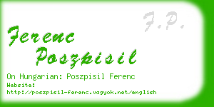 ferenc poszpisil business card